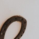 brown wooden round frame on white surface