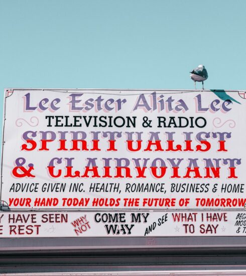 a sign that is on the side of a building