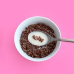 snack with milk inside bowl