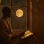 A calm spiritual desk scene suggesting intuition, journalling and clear knowing